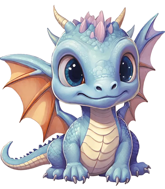 ilustración de un dragón bebé